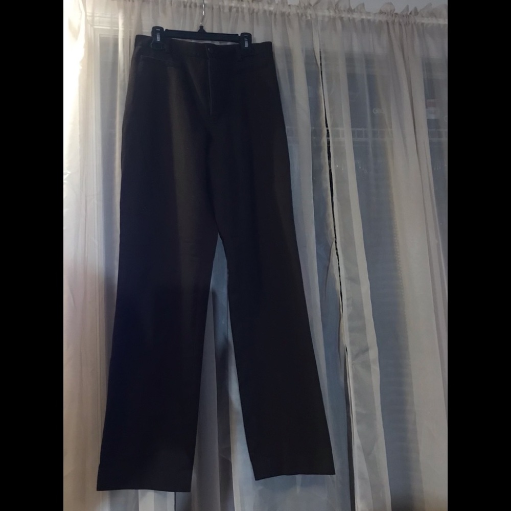 Gently used dark brown dress pants size 4.